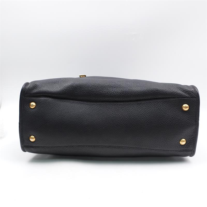 Pre-owned Prada Black Calfskin Satchel