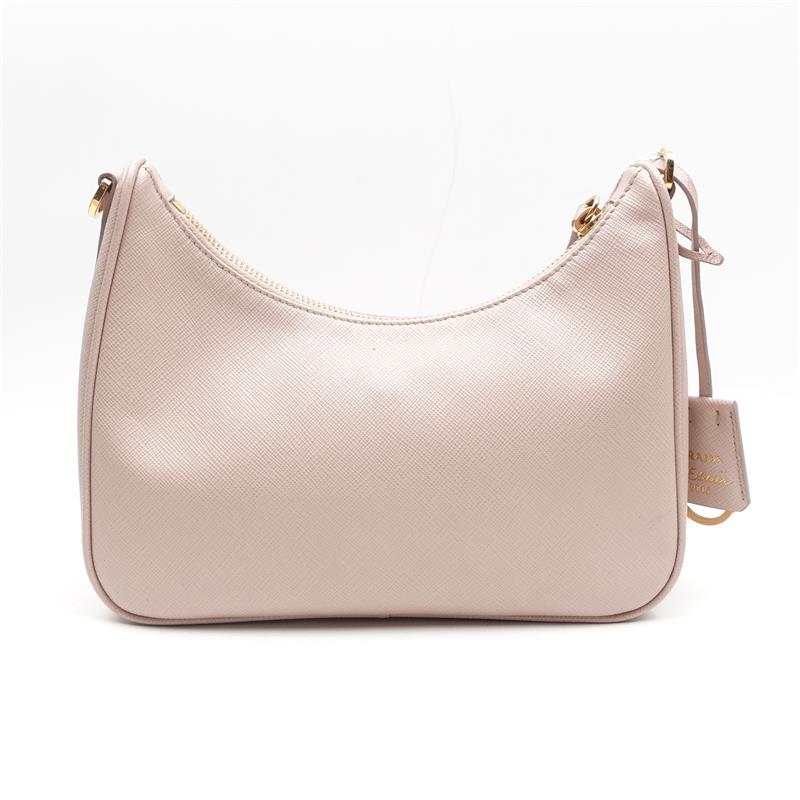 Pre-owned Prada Re-Edition Pink Saffiano Leather Hobo Bag