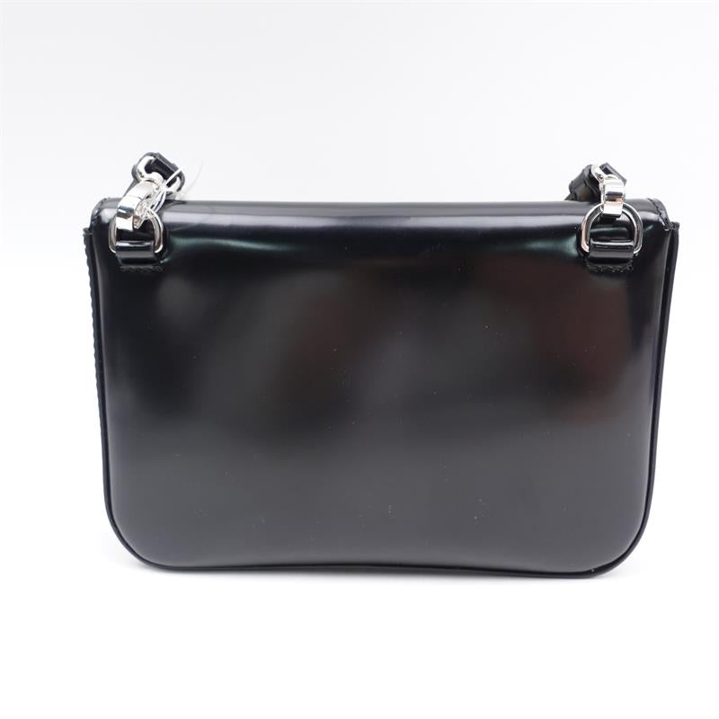 Pre-owned Prada Black Calfskin Glossy Crossbody Bag