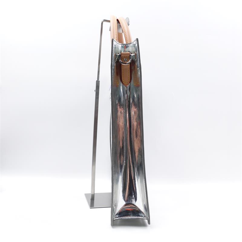 Louis Vuitton Petit Sac Plat Sliver Patent Leather Tote Bag