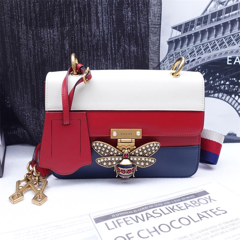 Pre-owned Gucci Queen Margaret Calfskin Shoulder Bag