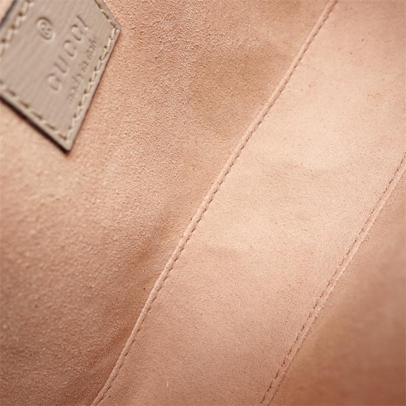 Pre-owned Gucci 1955 Horsebit Beige Coated Canvas Shoulder Bag