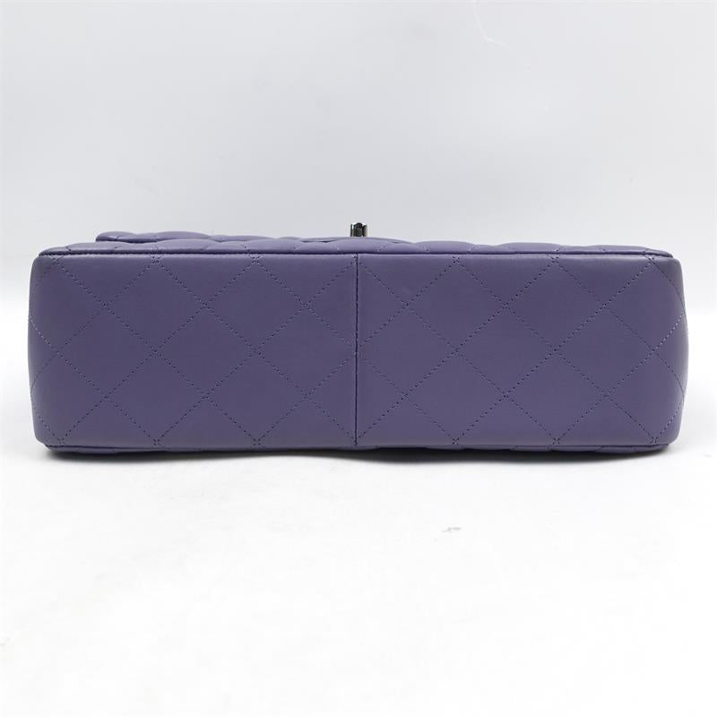 Pre-owned Chanel Jumbo Lavender Purple Lambskin Shoulder Bag