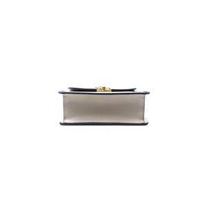 Pre-Owned Gucci Bamboo Night Mini White Coated Canvas Shoulder Bag
