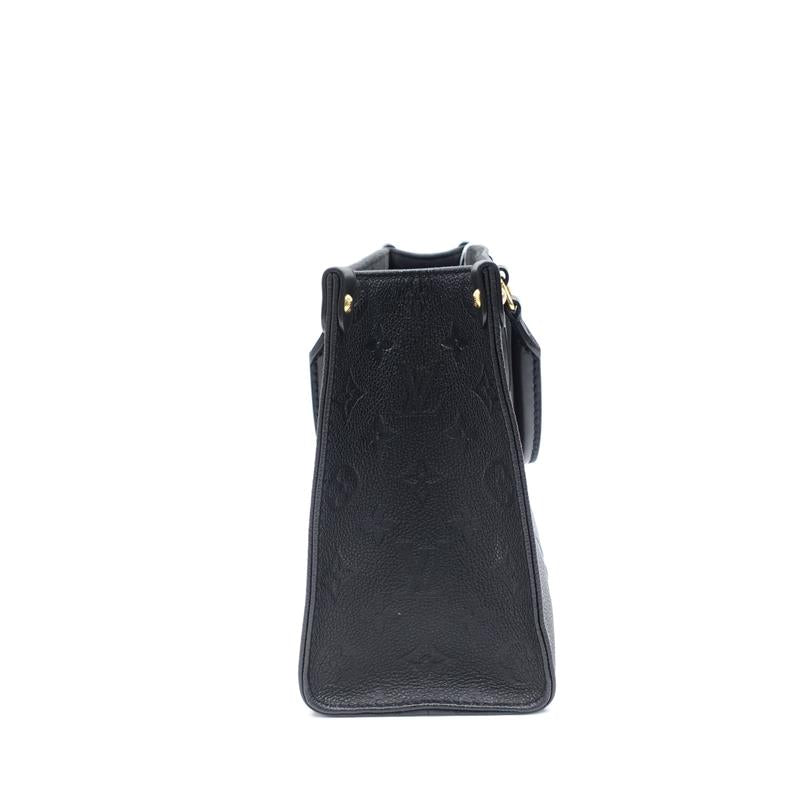 Pre-owned Louis Vuitton OnthegoPM Black Calfskin Tote