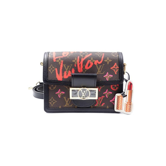 Pre-owned Louis Vuitton DAUPHINE Brown Monogram Calfskin Shoulder bag