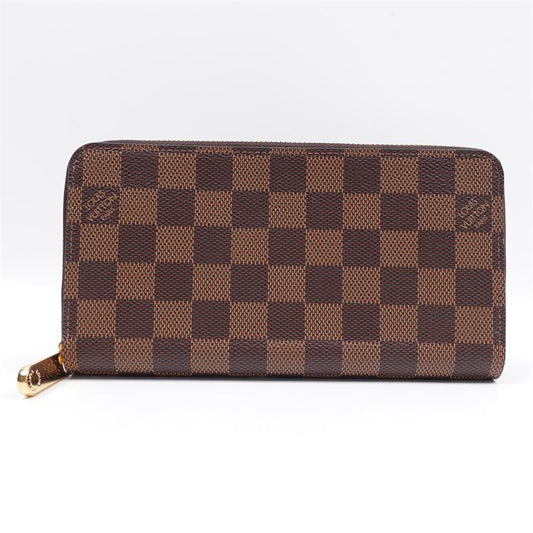 Pre-owned Louis Vuitton Monogram Damier Ebene Long Zippy Wallet