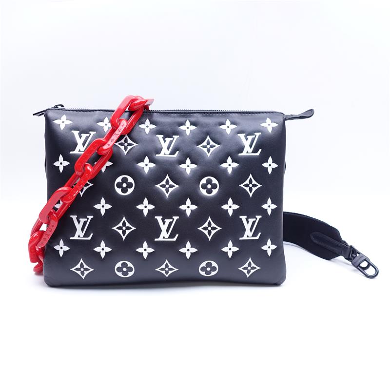 Pre-owned Louis Vuitton Coussin Black&White Calfskin Shoulder Bag