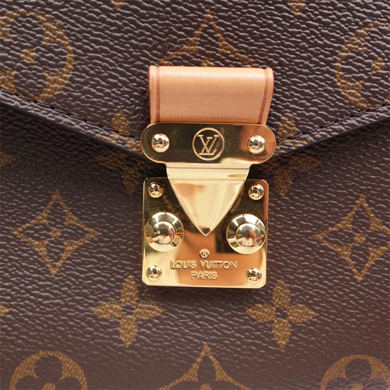 Pre-owned Louis Vuitton Clutch Bags Metis Brown Monogram Canvas Satchel