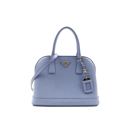 Pre-owned Prada Matin?e Baby Blue Calfskin Shoulder Bag