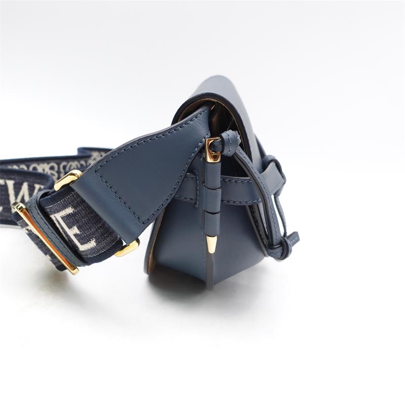 Pre-Owned Loewe Gate Mini Blue Calfskin Shoulder Bag