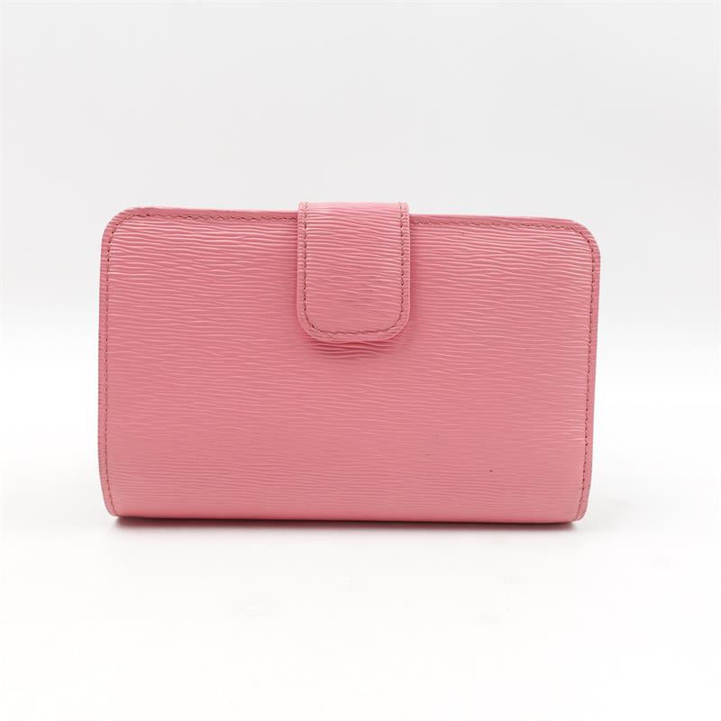 Pre-owned Prada Pink & Gold Calfskin Wallet