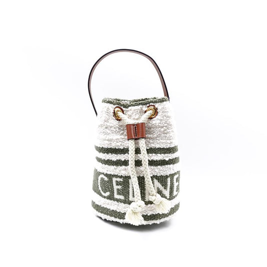 Pre-owned Celine Green Canvas Bucket