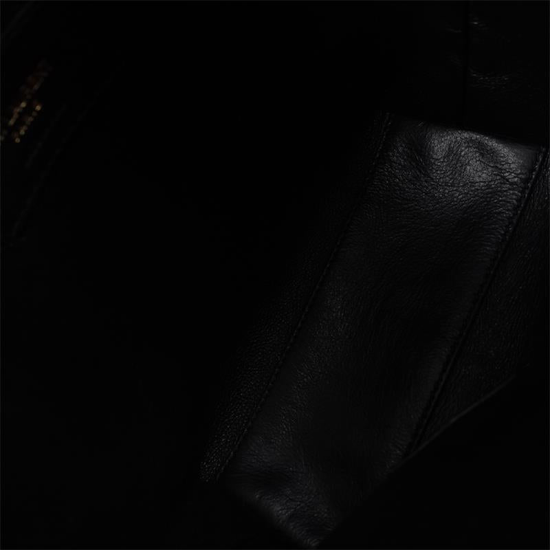 Pre-owned Saint Laurent Shopping Mini Black Calfskin Shoulder Bag