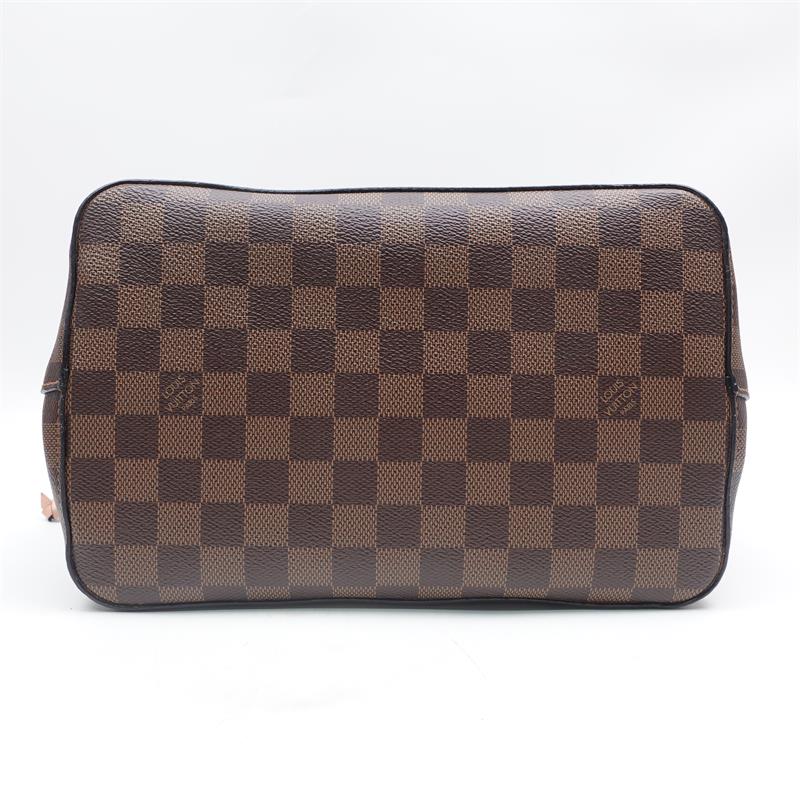 Pre-owned Neonoe Damier Ebene Brown Coated Canvas Shoulder Bag