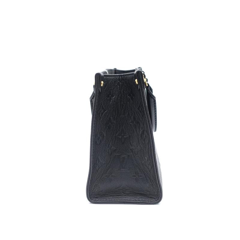 Pre-owned Louis Vuitton OnthegoPM Black Calfskin Tote