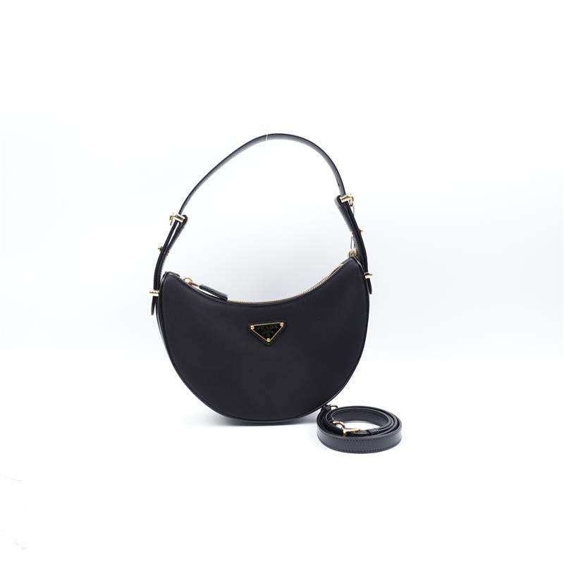 Pre-owned Prada Arque Black Calfskin Sholulder Bag