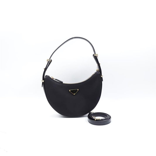 Pre-owned Prada Arque Black Calfskin Sholulder Bag