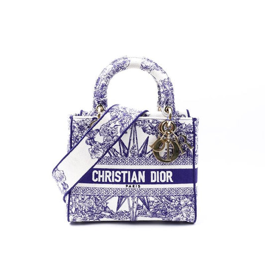 Pre-owned Dior Blue Lady Canvas Shoulder Bag