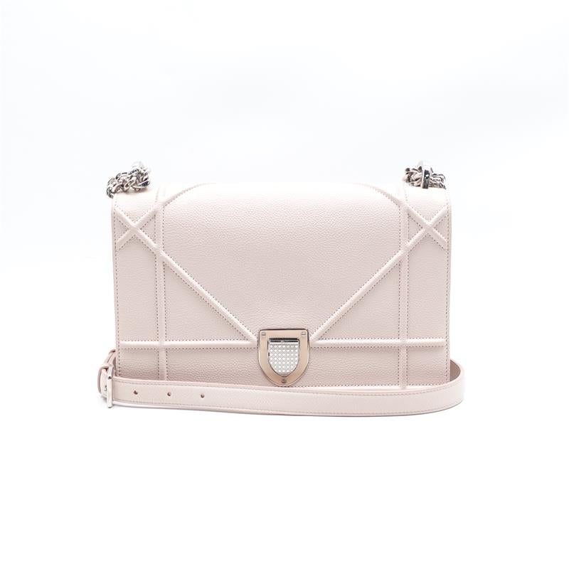 Pre-owned Dio Rama Pink Calfskin Shoulder Bag
