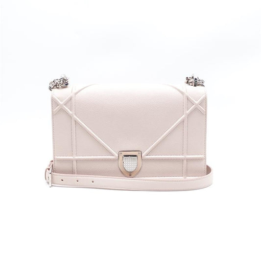 Pre-owned Dio Rama Pink Calfskin Shoulder Bag