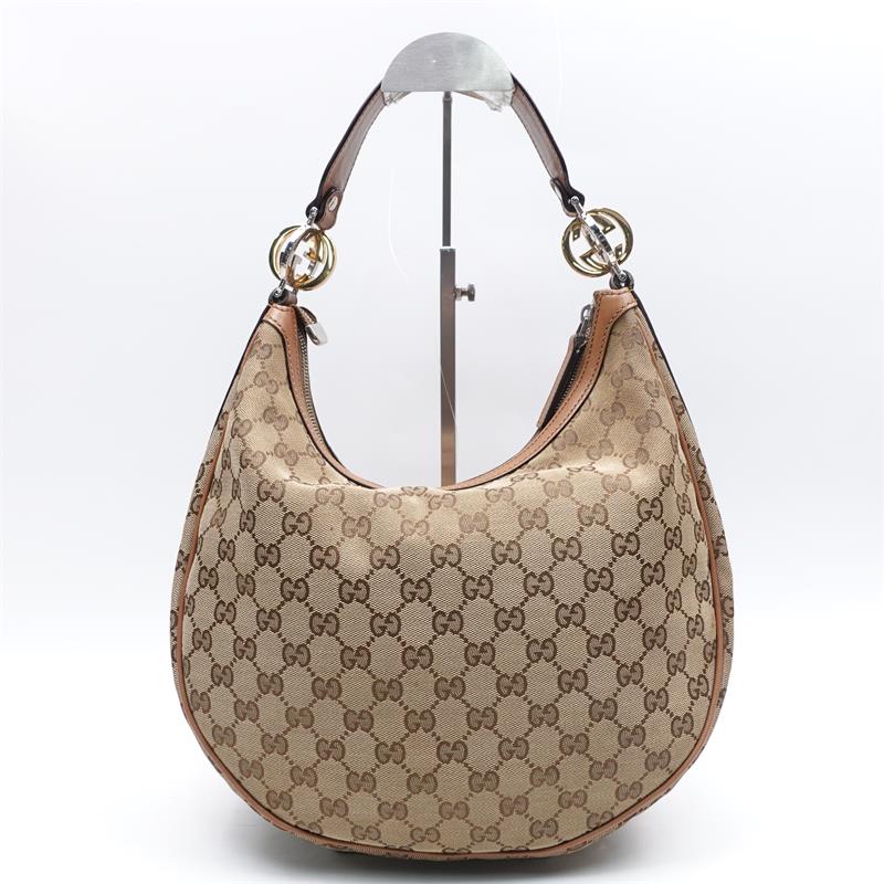 Pre-owned GUCCI Canvas Shopper Bags GG Beige Tote