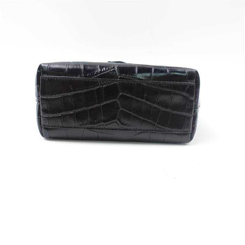 Pre-owned Saint Laurent Shopping Mini Black Calfskin Shoulder Bag