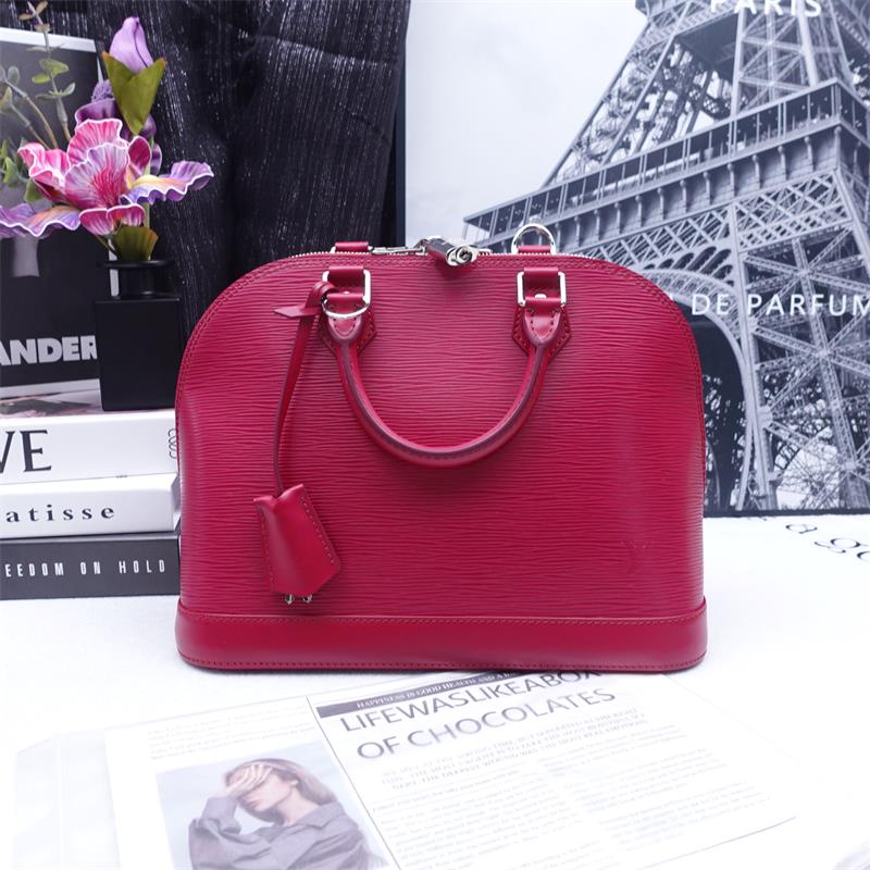 Pre-owned Louis Vuitton Alma PM Purple EPI Shoulder Bag