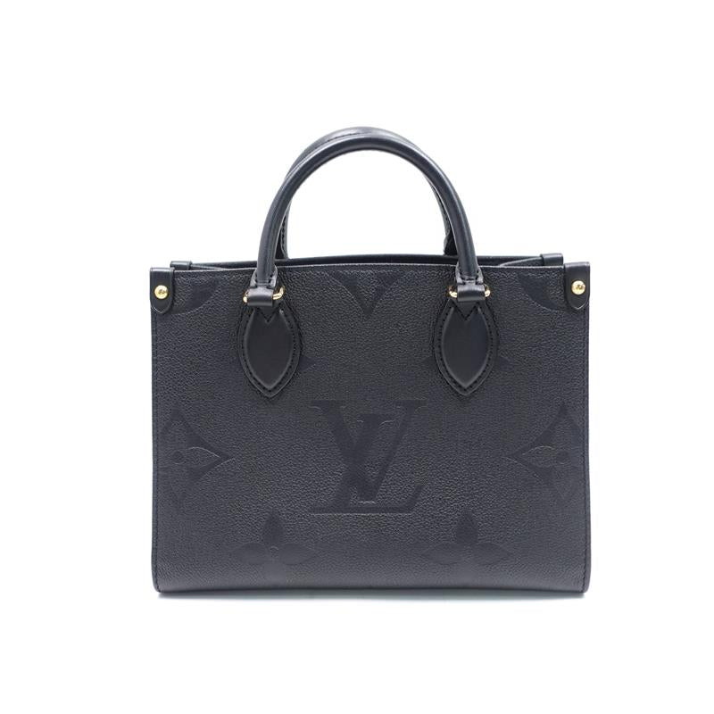 Pre-owned Louis Vuitton OnthegoPM Black Calfskin Tote