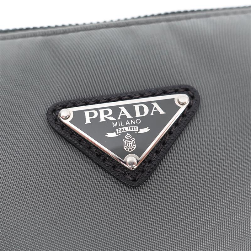 Pre-owned Prada Grey Re-edition  Nylon Shoulder Bag