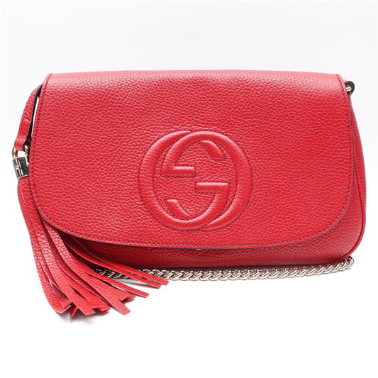Pre-owned Gucci Soho Red Calfskin Shoulder Bag