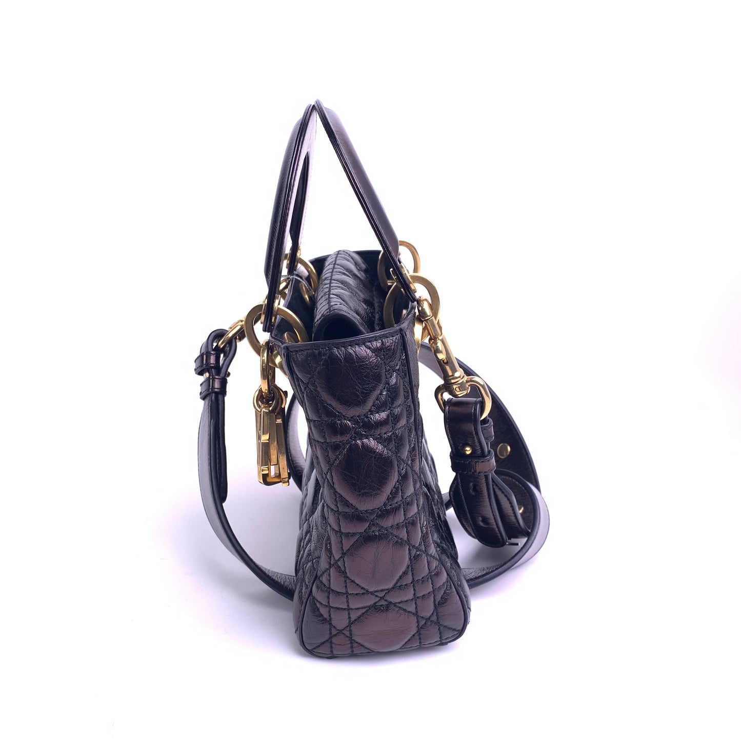 Pre-owned DIOR Leather Shoulder Bags Lady ABC Black Shoulder Bag