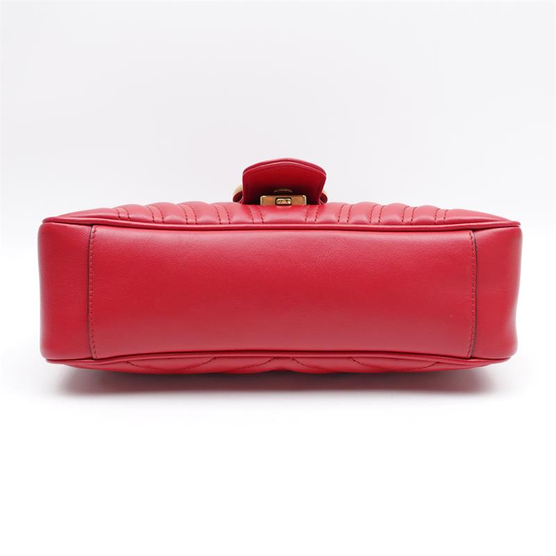 [Deal] Pre-owned GUCCI GG Marmont Red Calfskin Crossbody