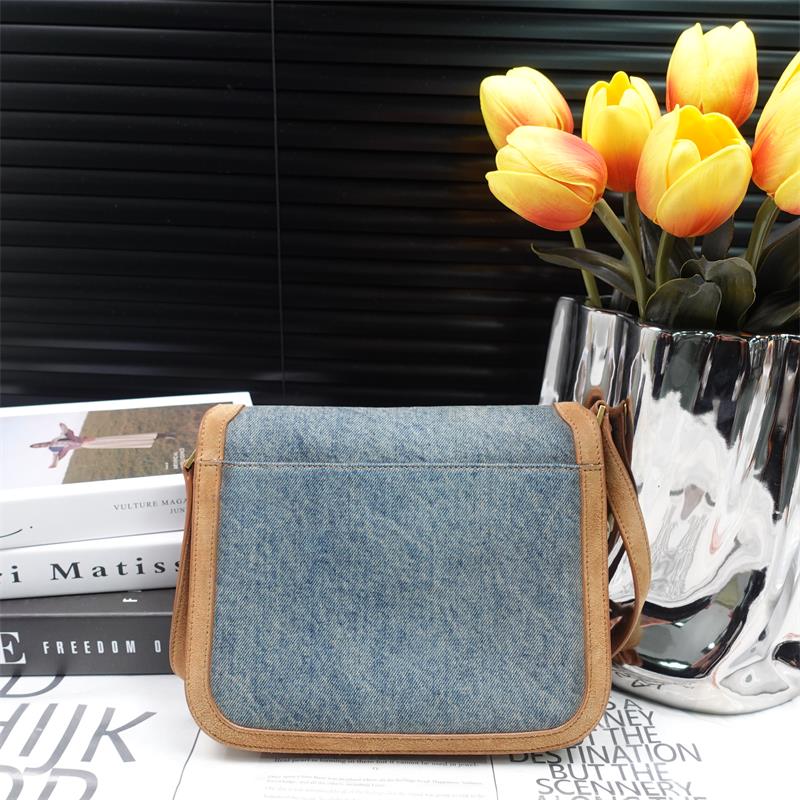 Pre-owned Yves Saint Laurent Solferino Blue Canvas Shoulder Bag