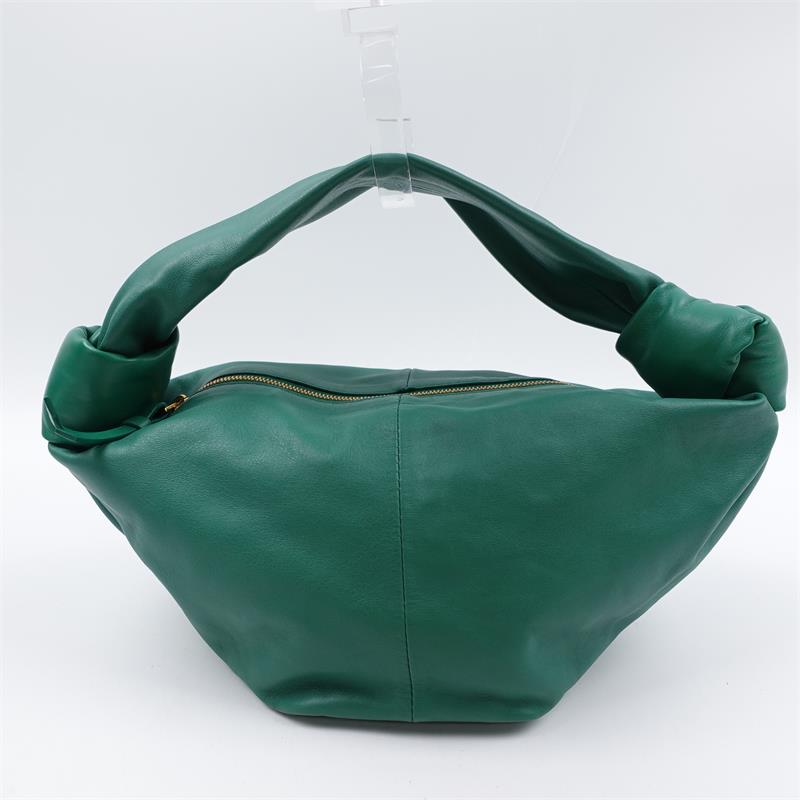 [Deal] Pre-owned Bottage Veneta Double Knot Green Calfskin Handle Bag