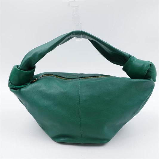 [Deal] Pre-owned Bottage Veneta Double Knot Green Calfskin Handle Bag