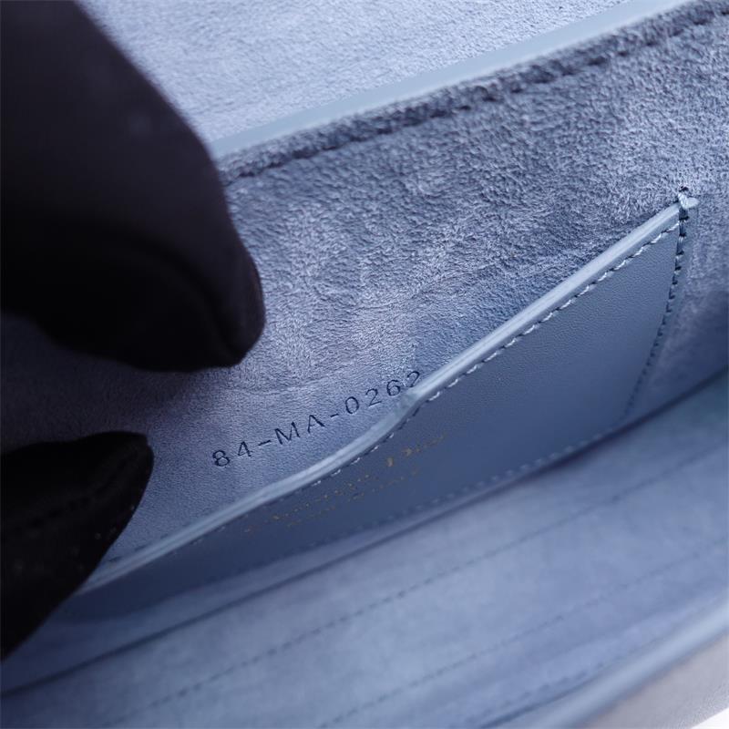 Pre-owned Dior Bobby Blue Calfskin Shoulder Bag