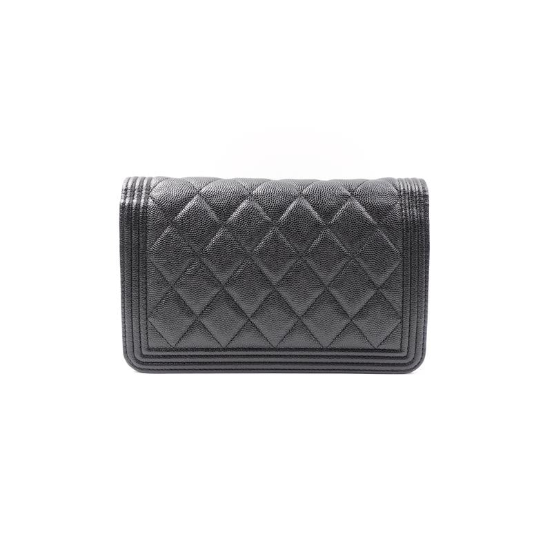 Pre-Owned Chanel Leboy woc Black Caviar Leather Shoulder Bag
