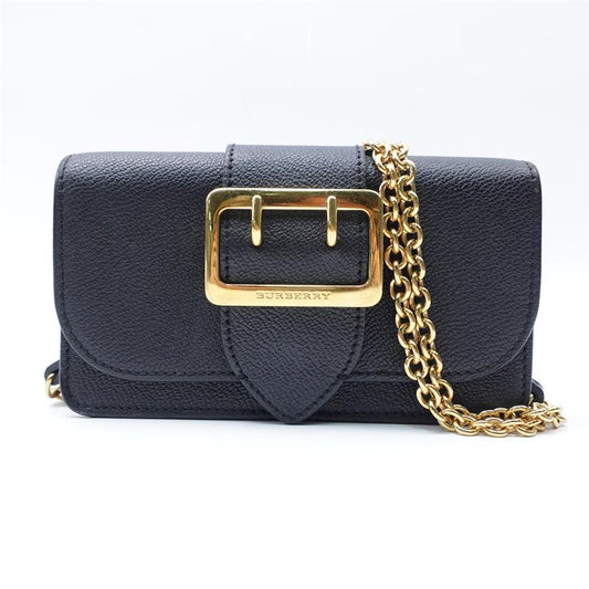 [Deal] Pre-owned Burberry The Buckle Small Black Calfskin Shoulder Bag