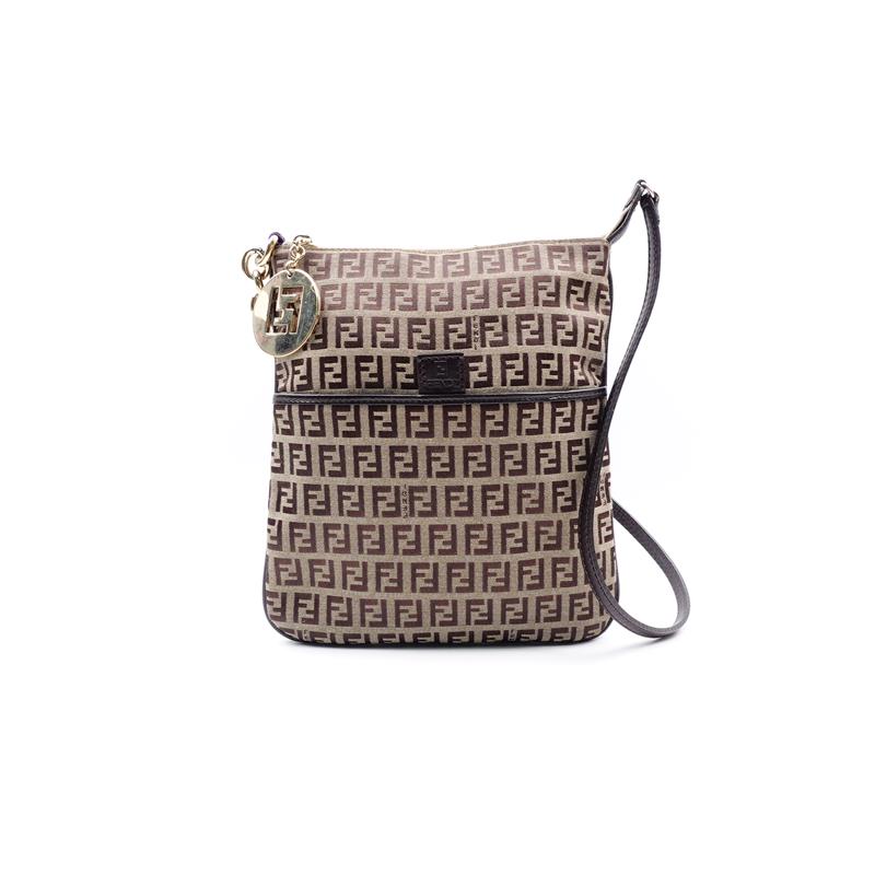 Pre-owned Fendi Brown Canvas Shoulder Bag
