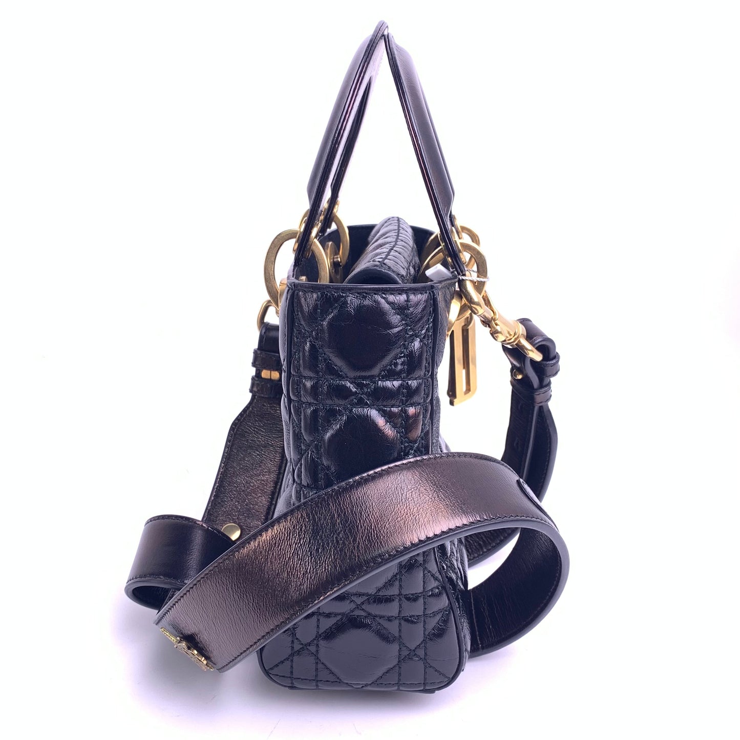 Pre-owned DIOR Leather Shoulder Bags Lady ABC Black Shoulder Bag