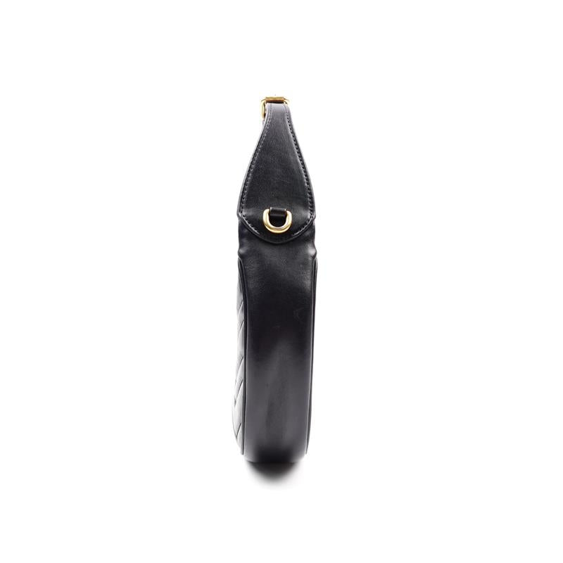 Pre-owned Gucci GG Marmont  Black Calfskin Shoulder Bag