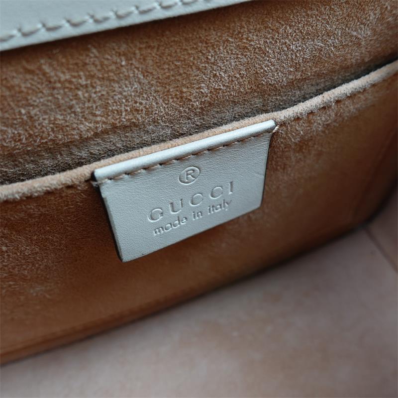 Pre-owned Gucci Sylvie White Calfskin Shoulder Bag
