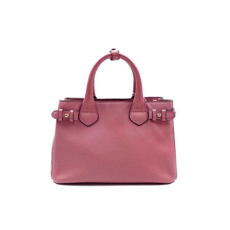 [Deal] Pre-owed Burberry THE BANNER Pink Calfskin Shoulder Bag