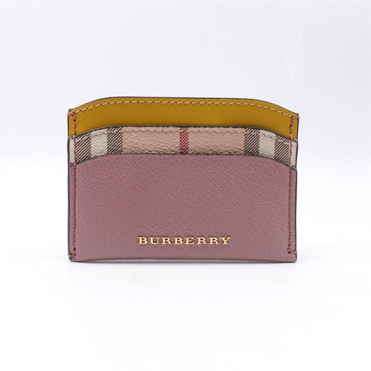 Pre-owned Burberry Pink Calfskin Card Holder