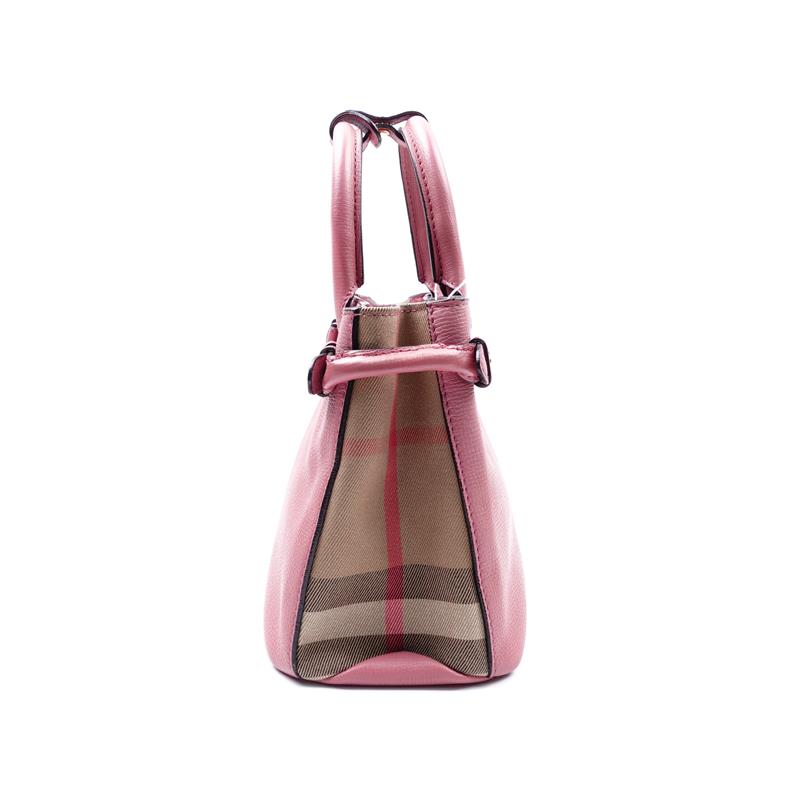 [Deal] Pre-owed Burberry THE BANNER Pink Calfskin Shoulder Bag