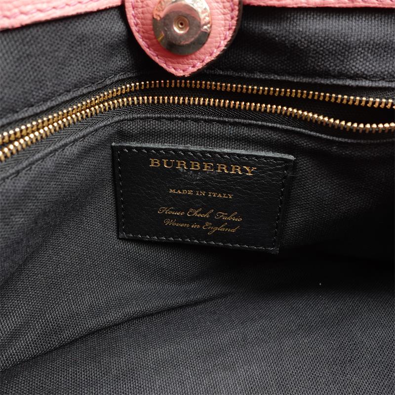 [Deal] Pre-owed Burberry THE BANNER Pink Calfskin Shoulder Bag