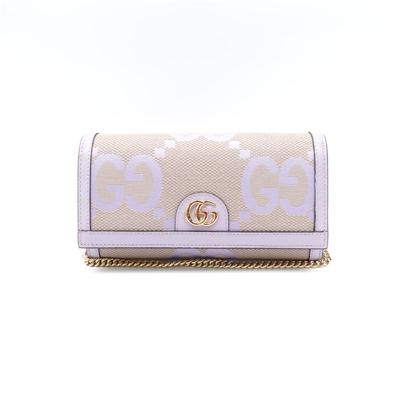 Gucci Wallet On Chain GG Monogram Coated Canvas Cross Body