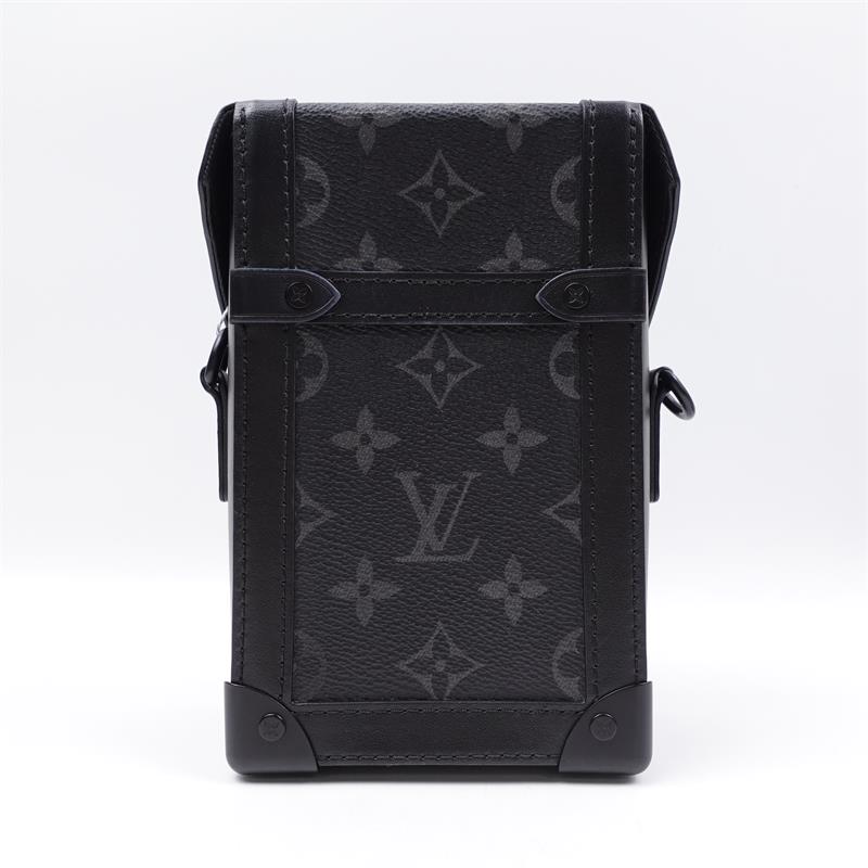 Pre-owned Louis Vuitton Vertical Trunk Monogram Eclipse Black Coated Canvas Shoulder Bag