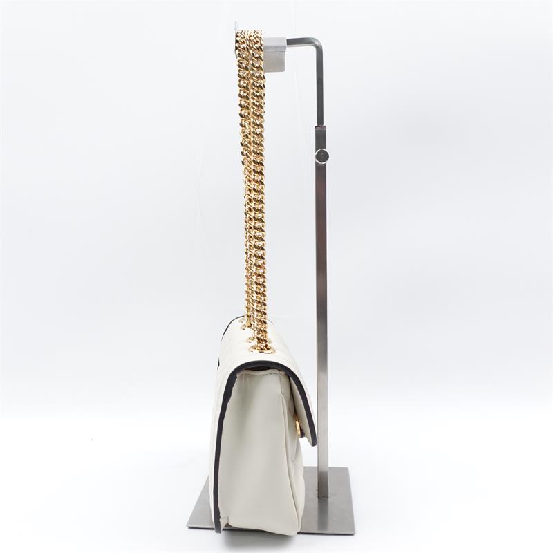 Pre-owned Gucci DECO MINI Cream Calfskin Shoulder Bag